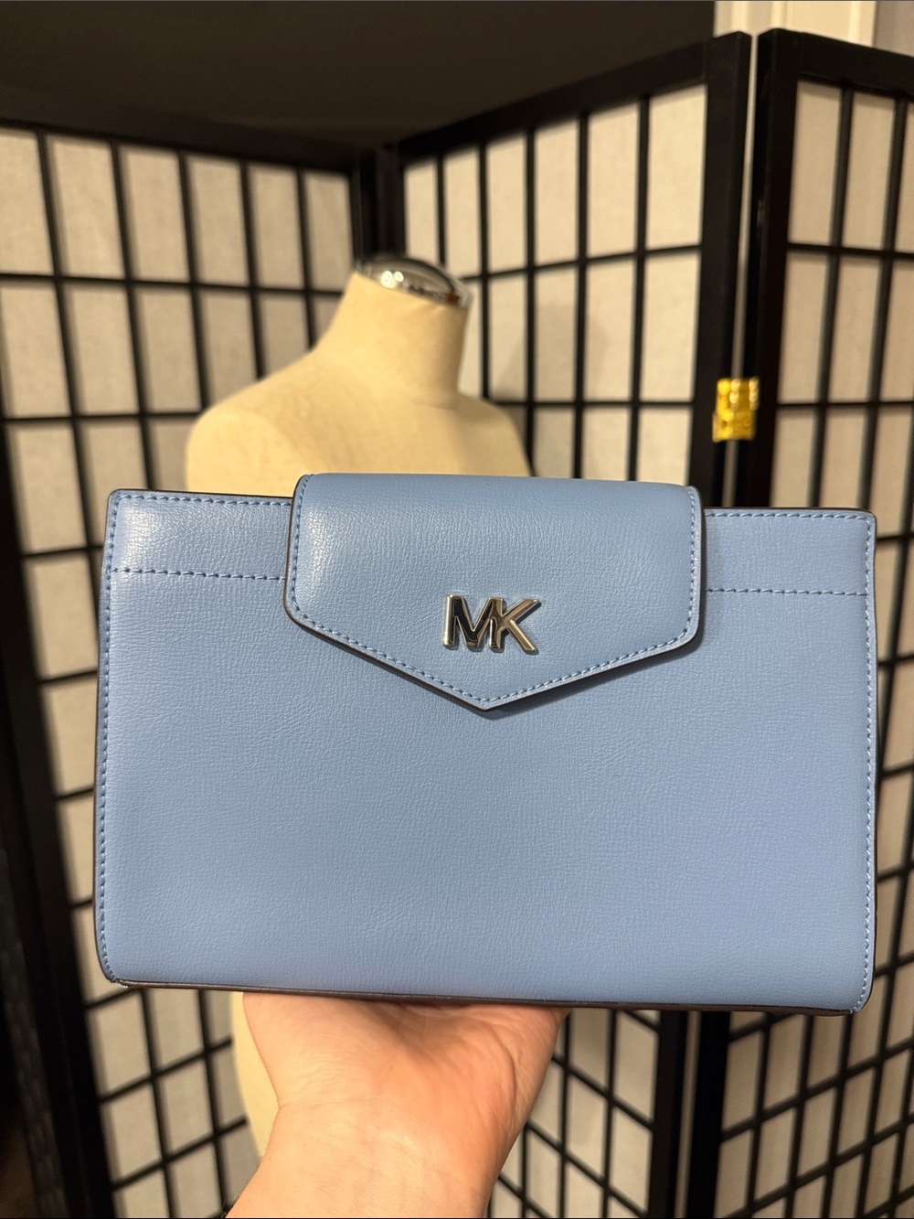 MICHAEL KORS MOTT clutch crossbody FRENCH BLUE - Picture 2 of 12